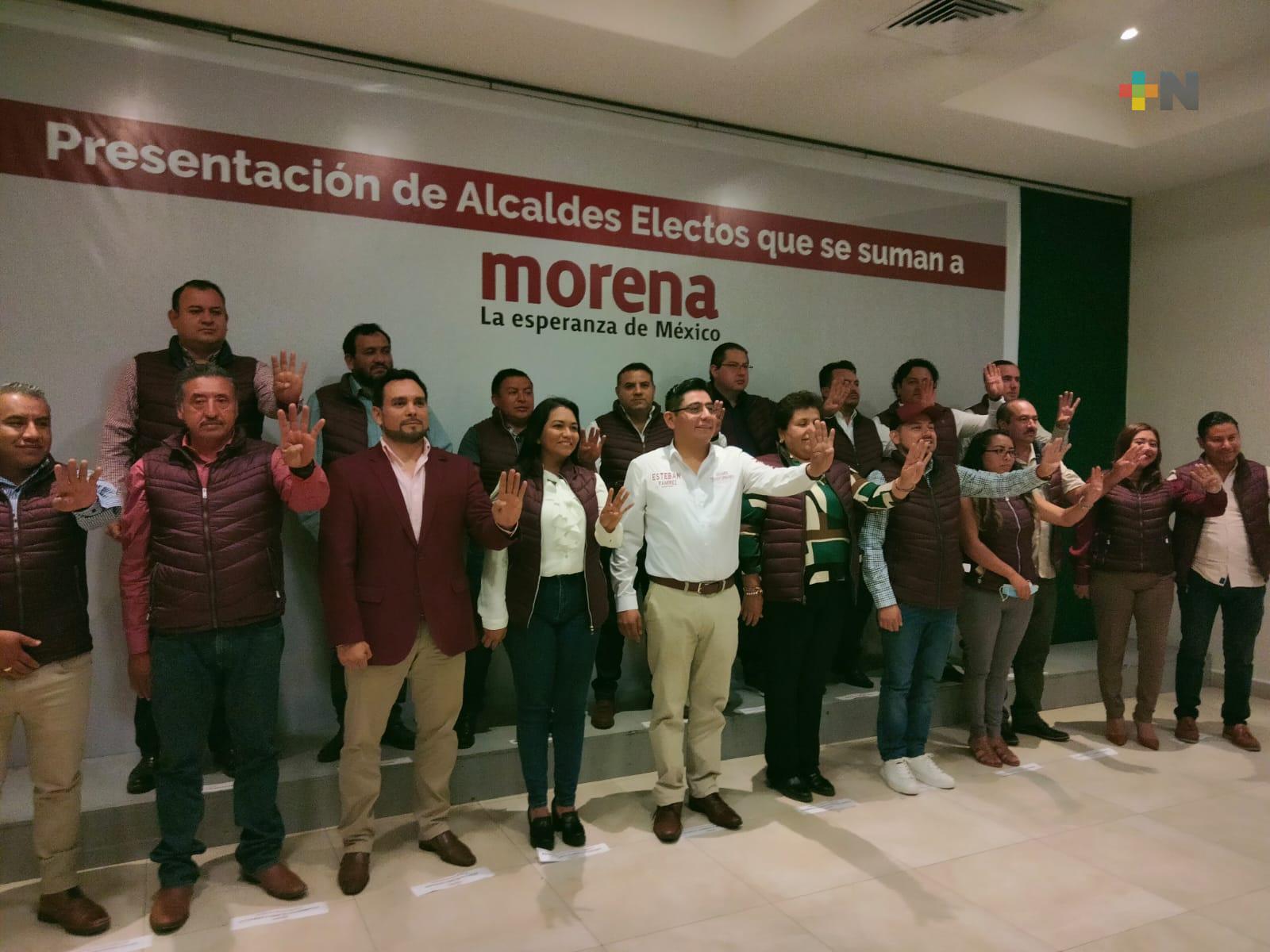 Se suman a la Cuarta Transformación 18 alcaldesas y alcaldes electos del centro de Veracruz
