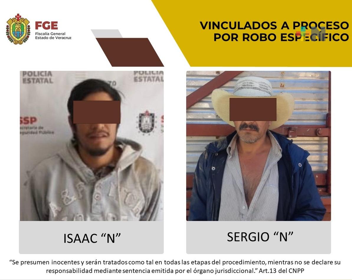 Vinculan a proceso por robo específico a Isaac «N» y a Sergio «N»