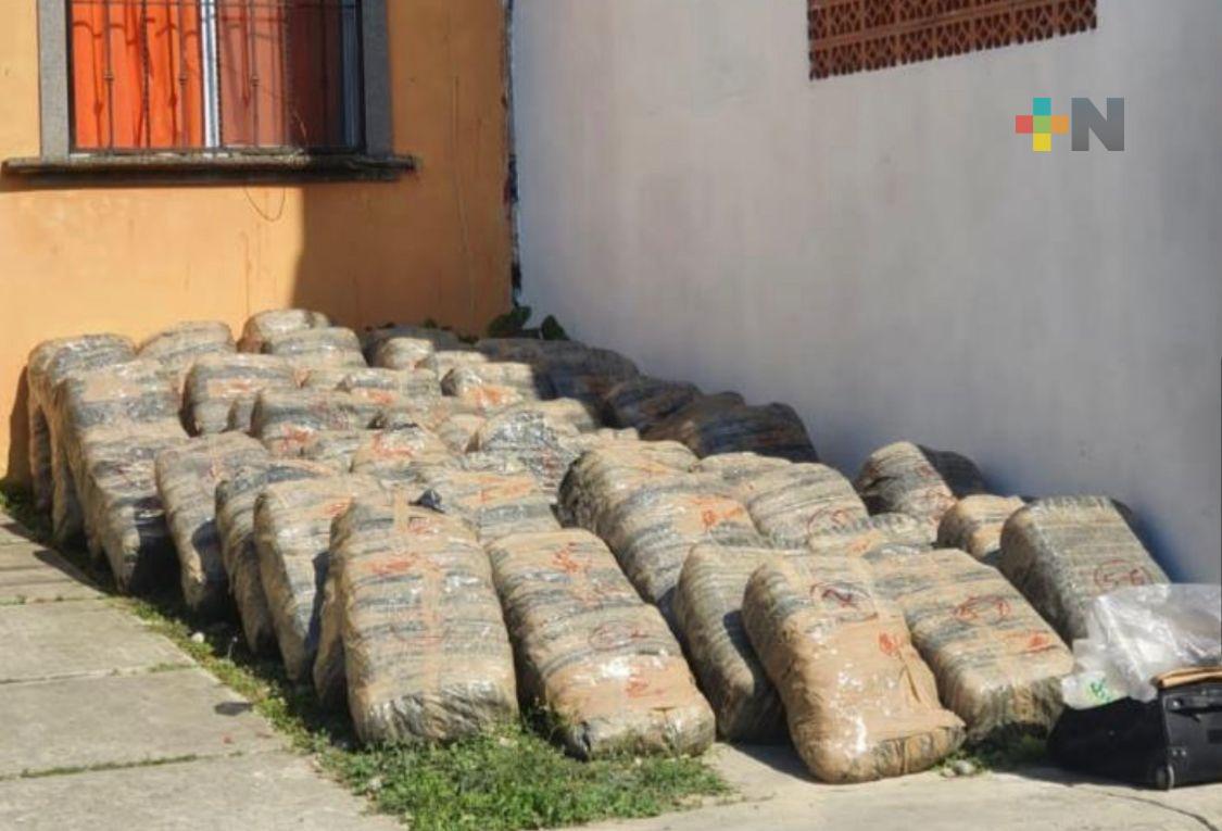 Asegura Fuerza Civil más de media tonelada de estupefacientes en Tuxpan