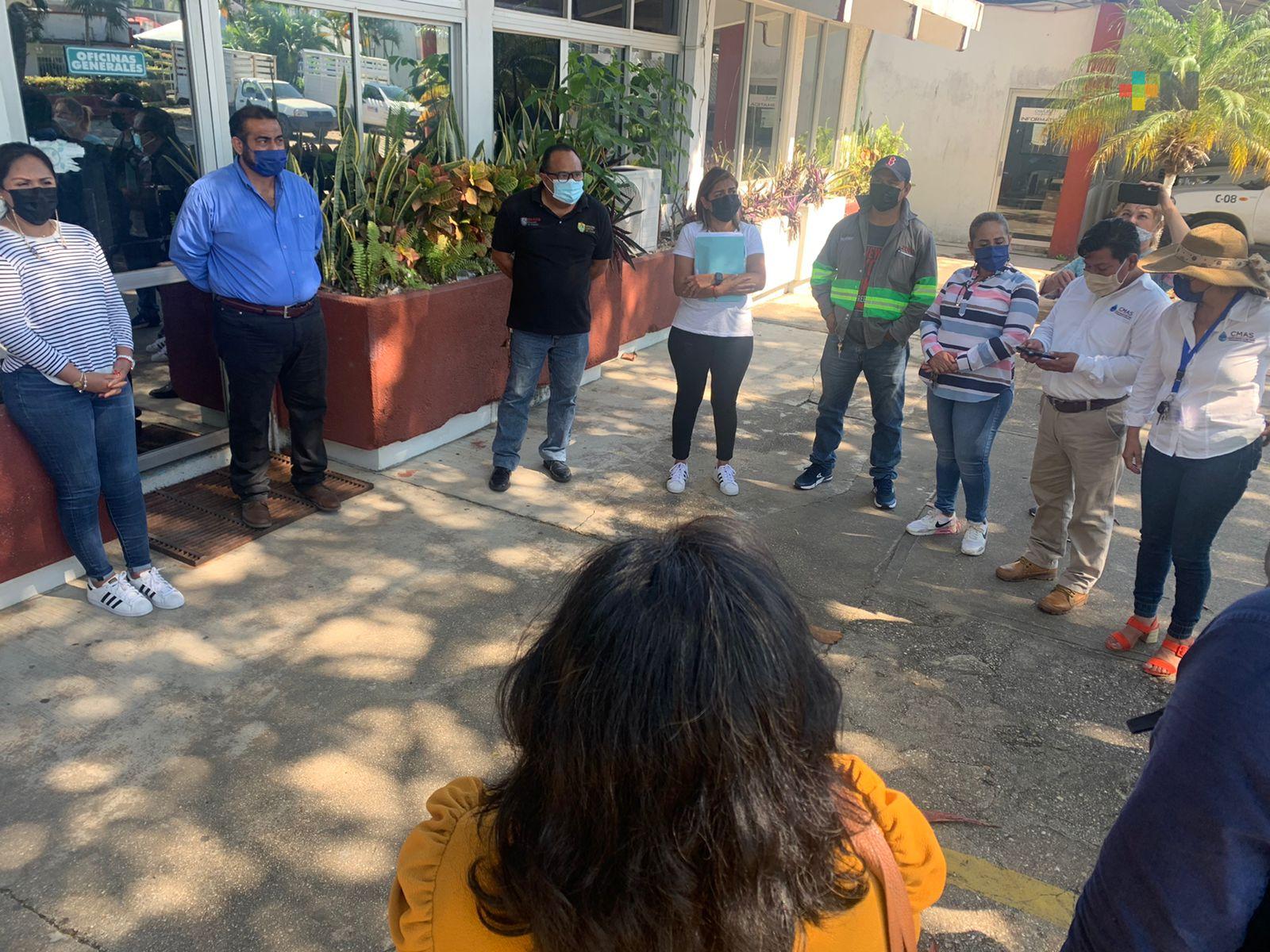 Representantes estatales se reúnen con trabajadores de CMAS Coatzacoalcos