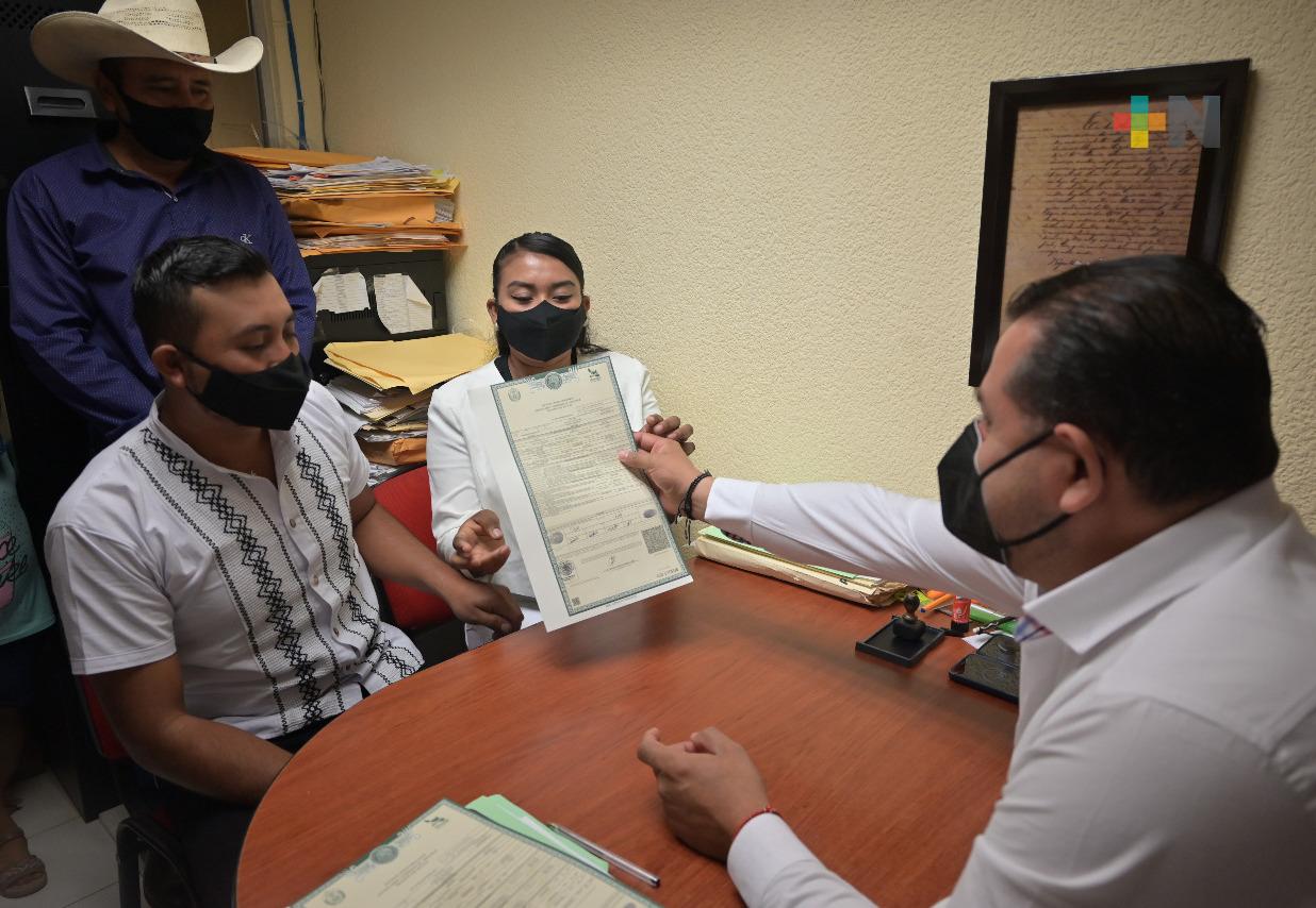 Aumentaron solicitudes de matrimonio en Registro Civil de Tempoal durante diciembre