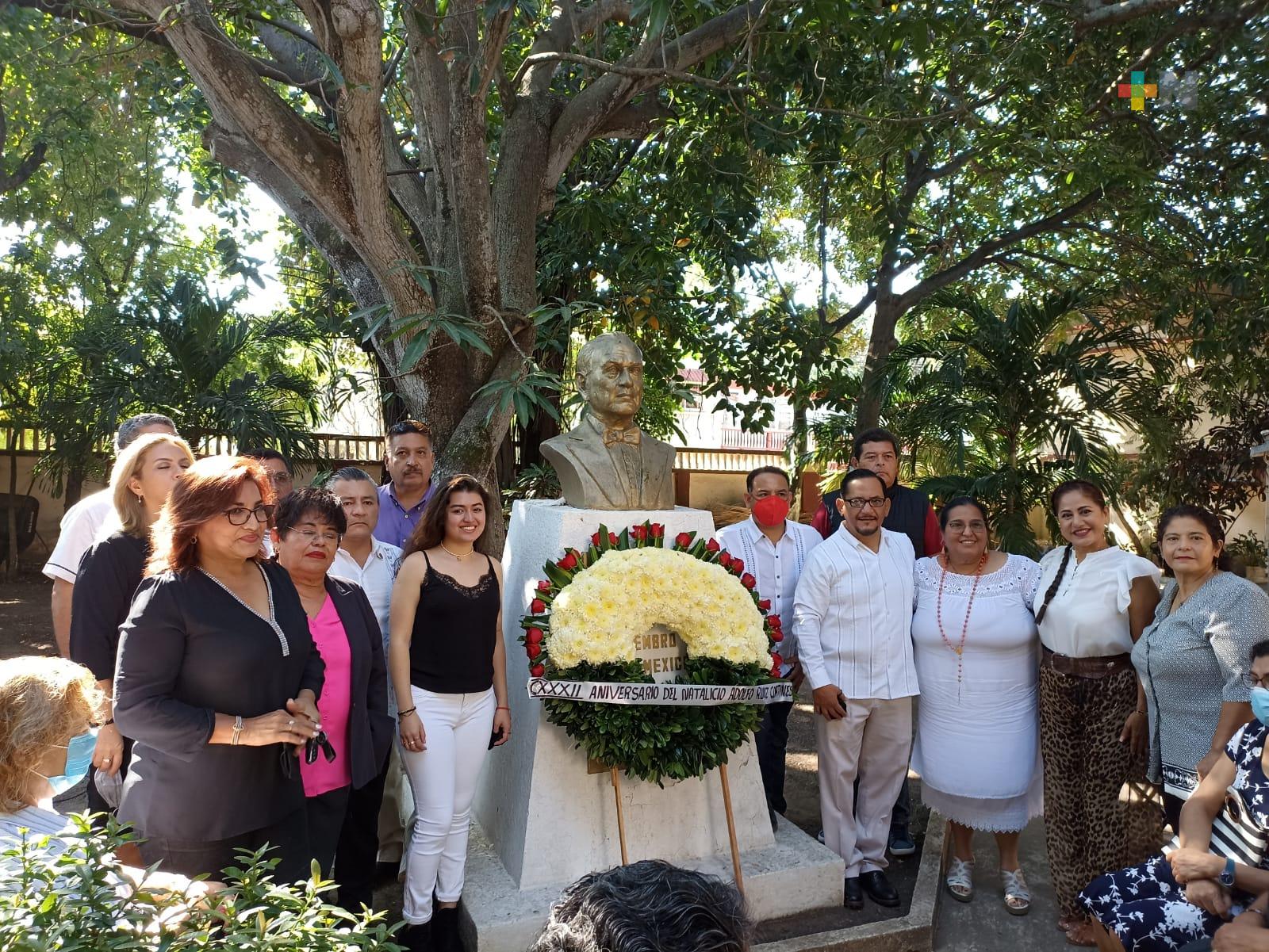 Conmemoran el natalicio de Adolfo Ruiz Cortines, expresidente de México