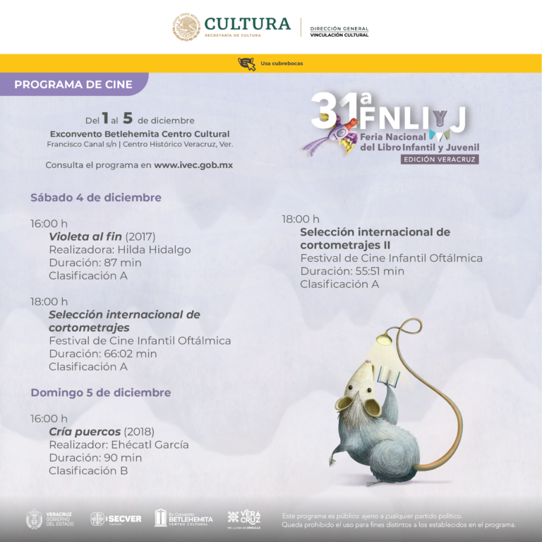 Cine, títeres y música en la 31ª FNLIyJ, Edición Veracruz