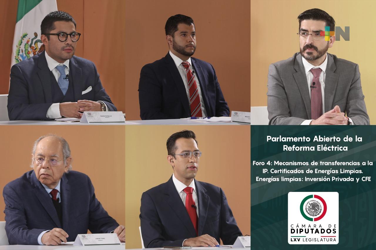 Energías limpias e inversión privada, temas del 4º Foro del Parlamento Abierto sobre la reforma eléctrica