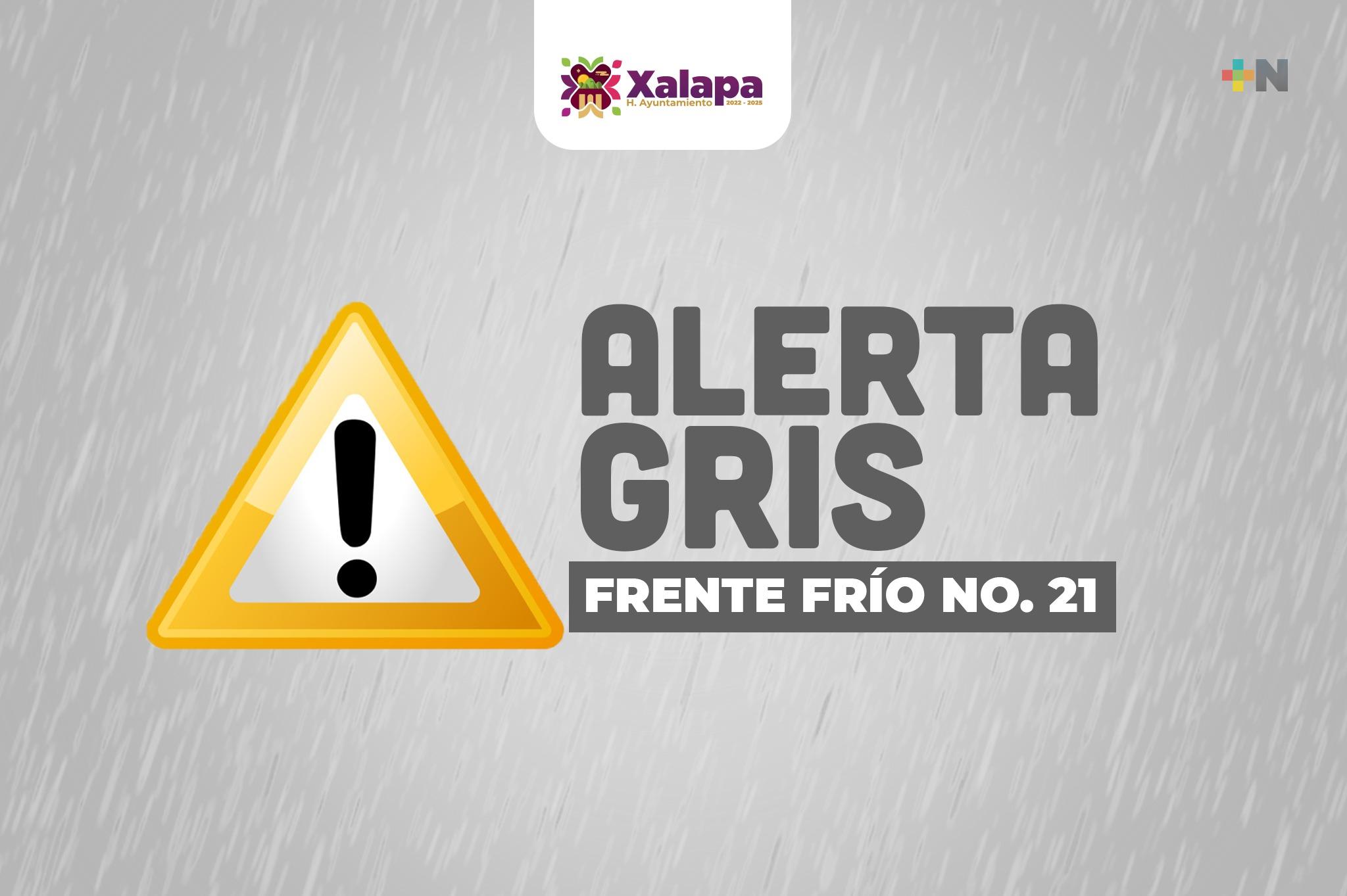 Xalapa emite Alerta Gris ante Frente Frío #21