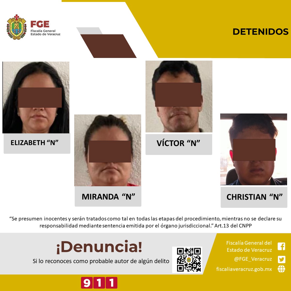 FGE detuvo a cuatro personas implicadas en masacre de nueve cuerpos en autopista La Tinaja-Isla