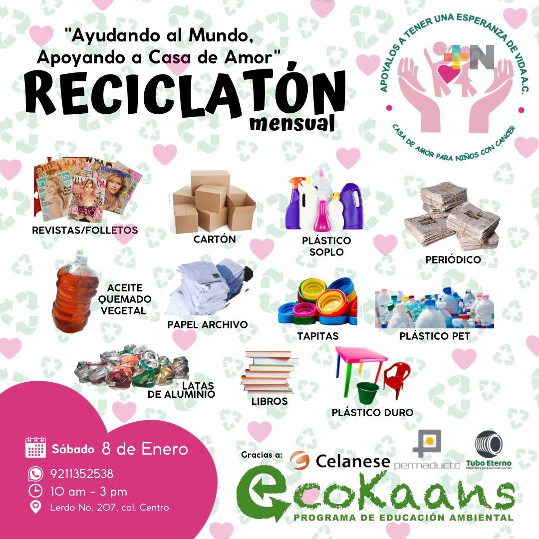 Ecookans llevará a cabo reciclatón en Coatzacoalcos