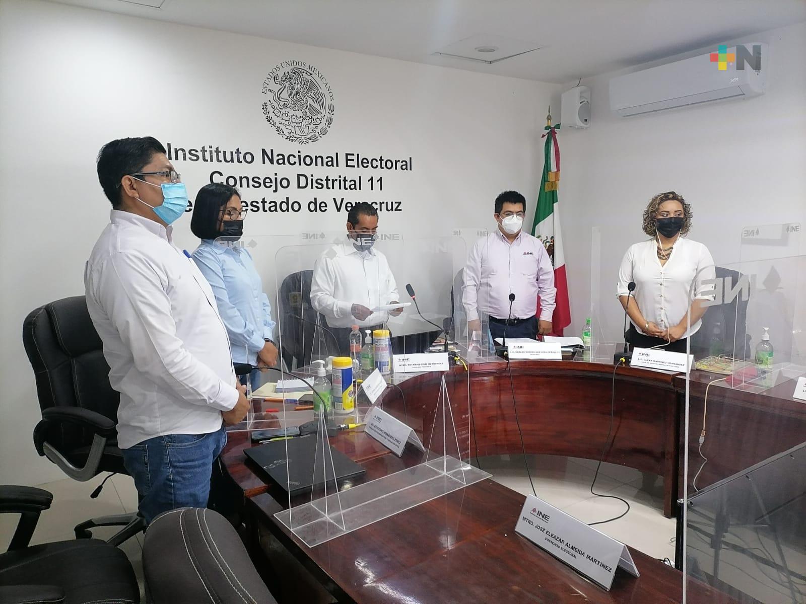 INE instaló Consejo Distrital para proceso de Consulta de revocación de mandato en Coatzacoalcos