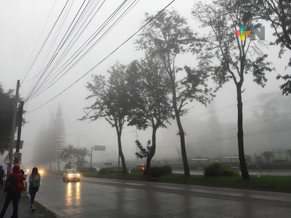 Se mantendrán nublados con lluvias y nieblas en mayor parte del estado