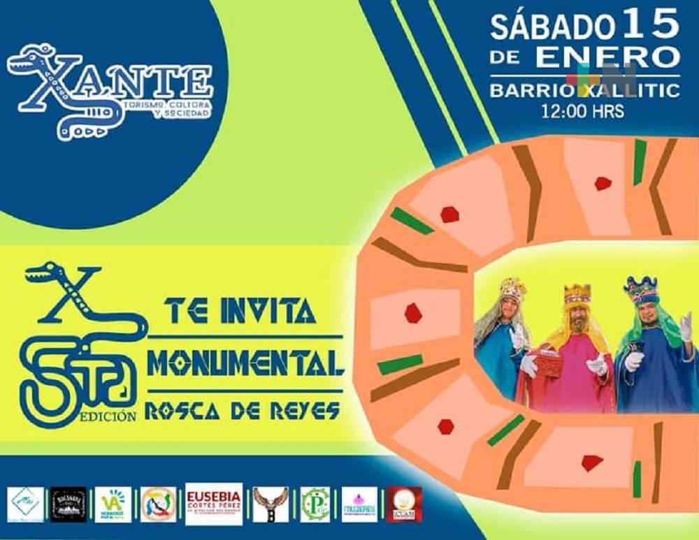 Con rosca de Reyes de 600 metros pretenden romper récord en Xalapa