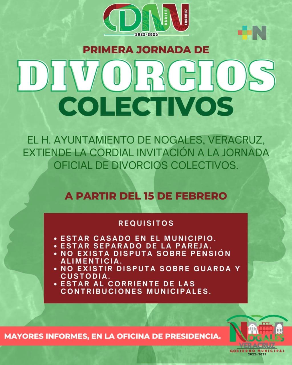 En Nogales preparan jornada de divorcios colectivos