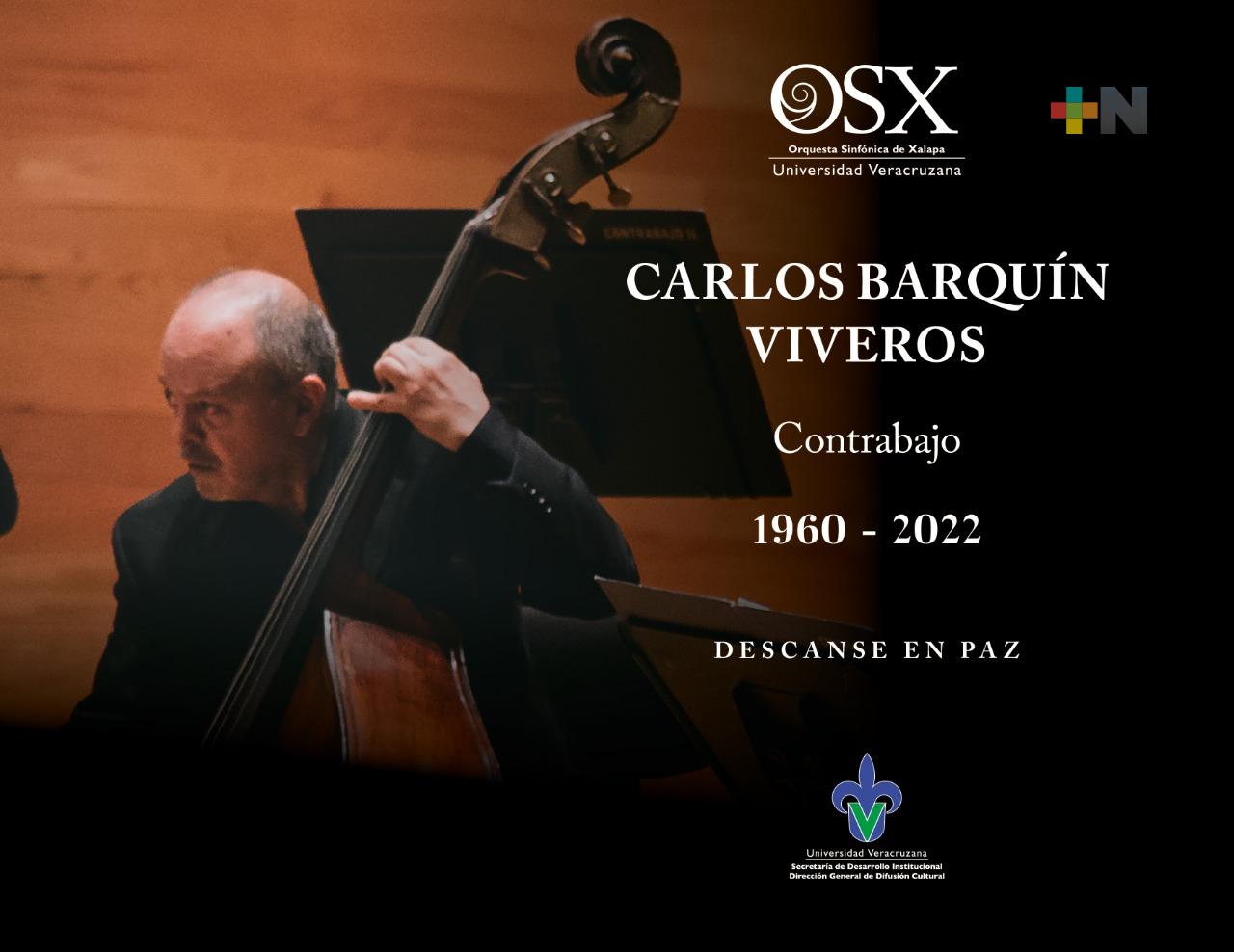OSX lamenta el deceso de su contrabajista, Carlos Barquín