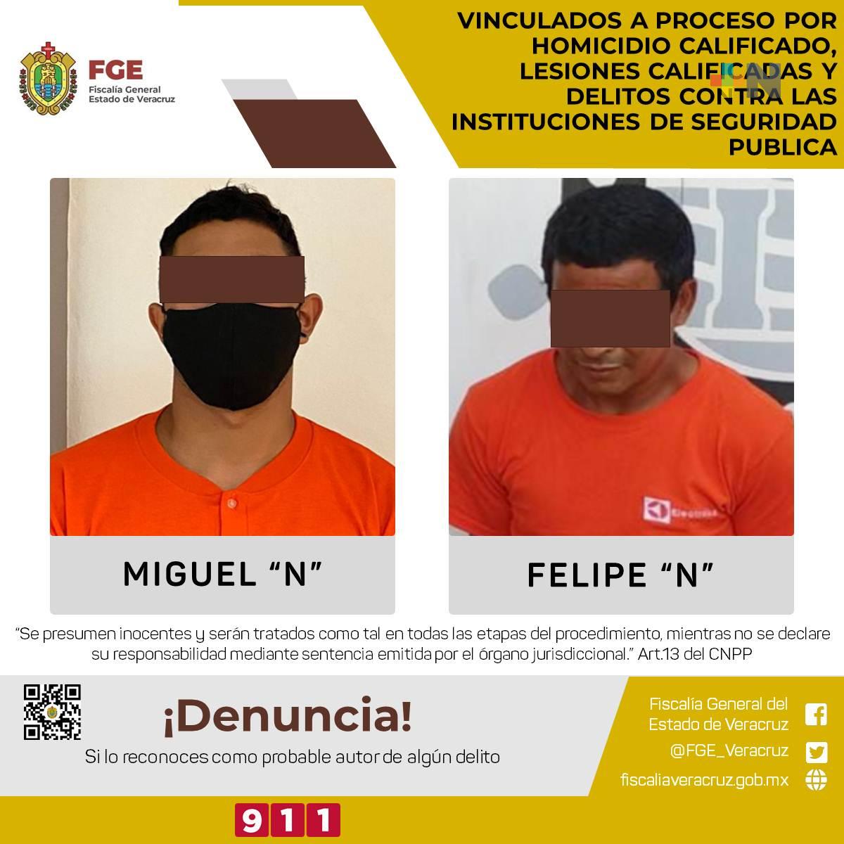Fiscalía vincula a proceso a dos personas por homicidio, en Cosamalopan
