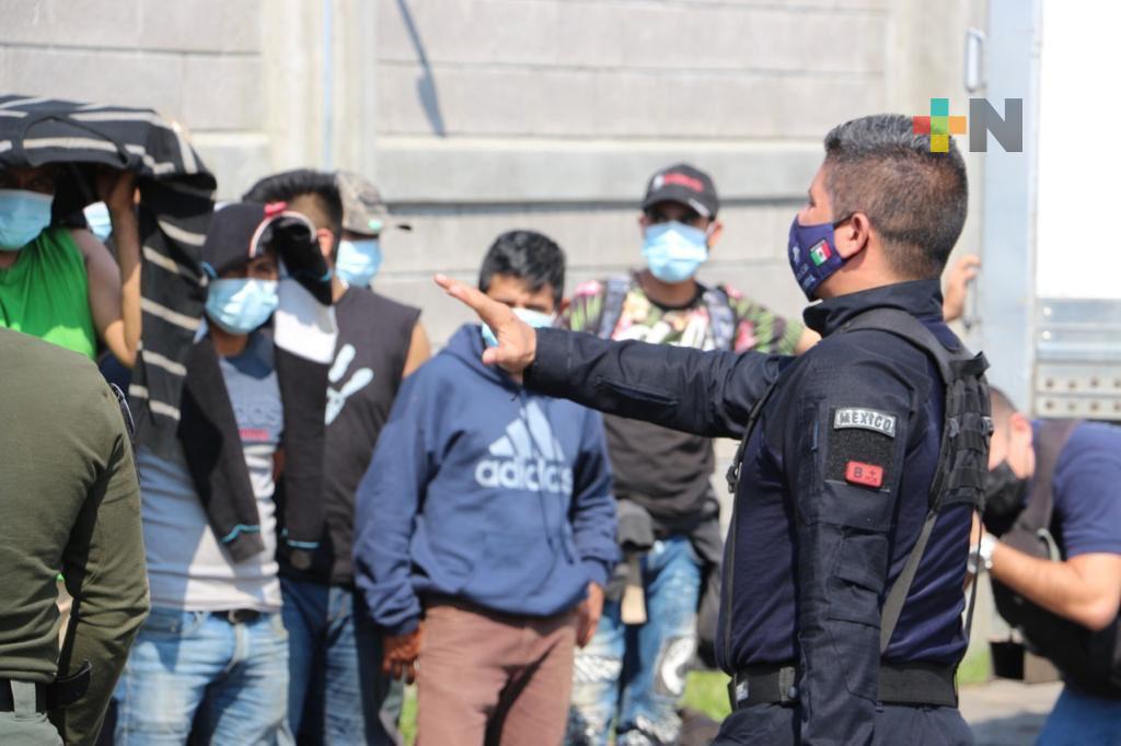 Rescata SSP a 334 migrantes y a una persona privada de su libertad, en Alvarado