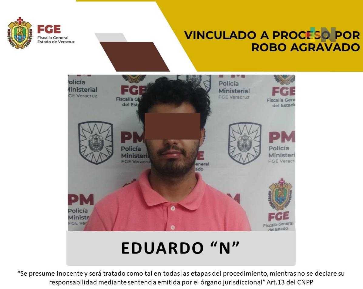 Es vinculado a proceso por robo agravado en Coatzacoalcos, Eduardo «N»