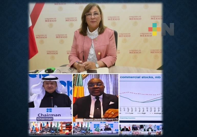 Rocío Nahle participó exitosamente en Reunión de la OPEP Plus