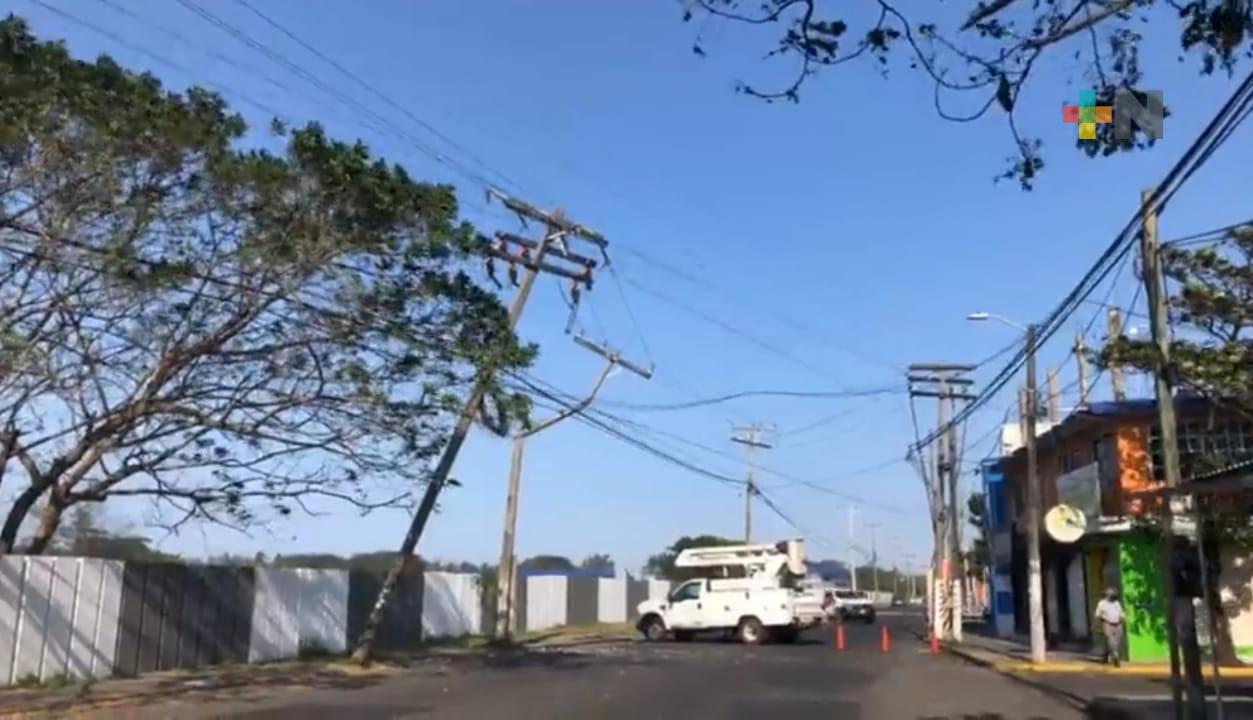 Corte de energía eléctrica e incendio durante Norte en Veracruz-Boca del Río