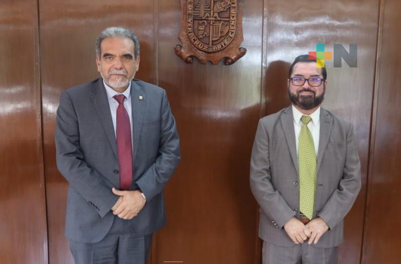 Sergio Guzmán Ricárdez se reunió con el rector de la Universidad Veracruzana