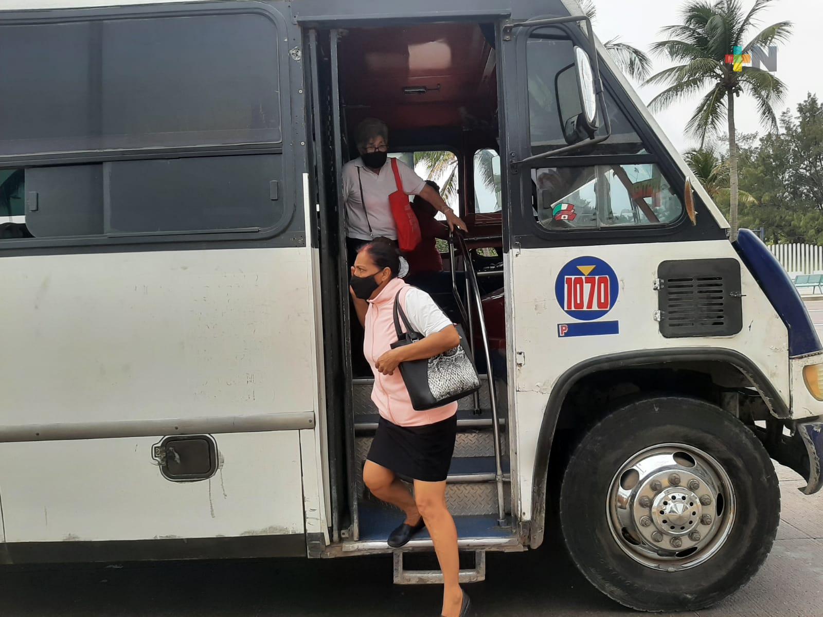 Uso de cubrebocas también es obligatorio en transporte público de Veracruz y Boca del Río