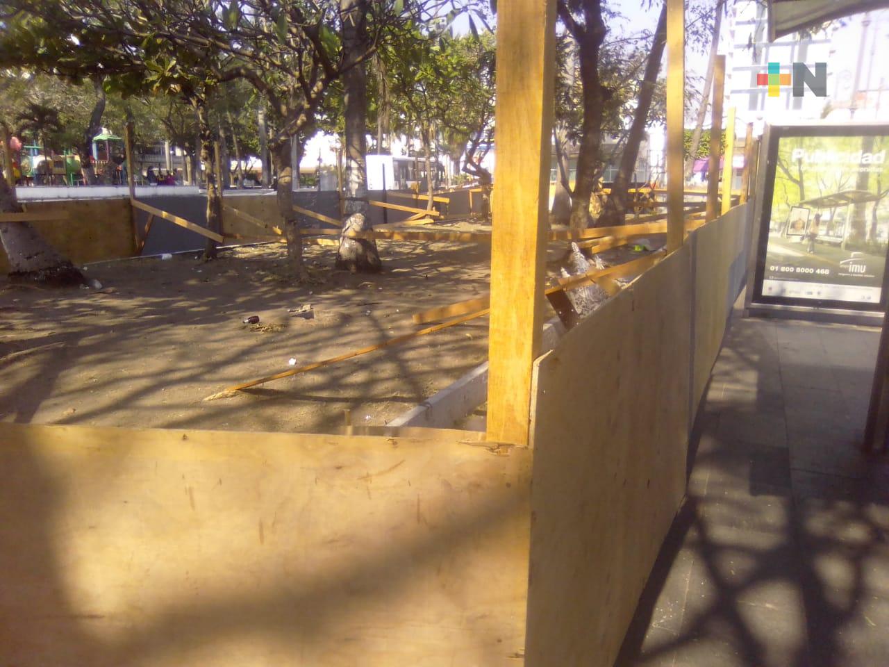 Otra vez cercan zona del Tranvía del Recuerdo en ciudad de Veracruz