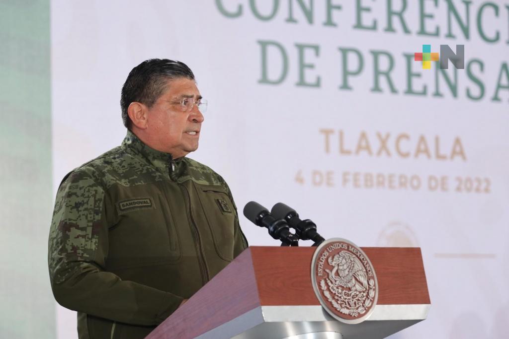 Sedena informa avances en estrategia de seguridad en Tlaxcala