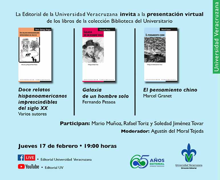 Editorial UV presentará títulos de la Biblioteca del Universitario