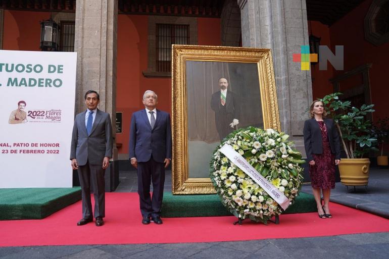 Presidente rinde homenaje a Francisco I. Madero en 109 Aniversario Luctuoso