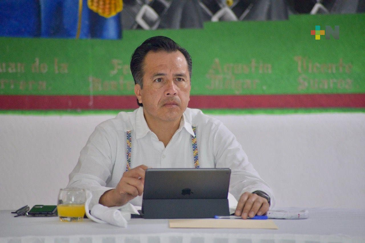 Cuitláhuac García presidió la Mesa de COESCONPAZ, en Tuxpan