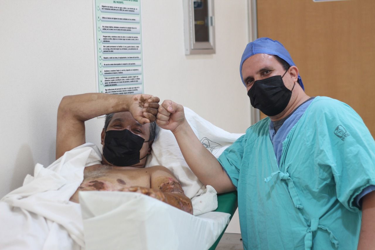 Javier “N”, de 46 años se electrocuta y especialistas de la Unidad de Quemados del IMSS logran salvar su vida
