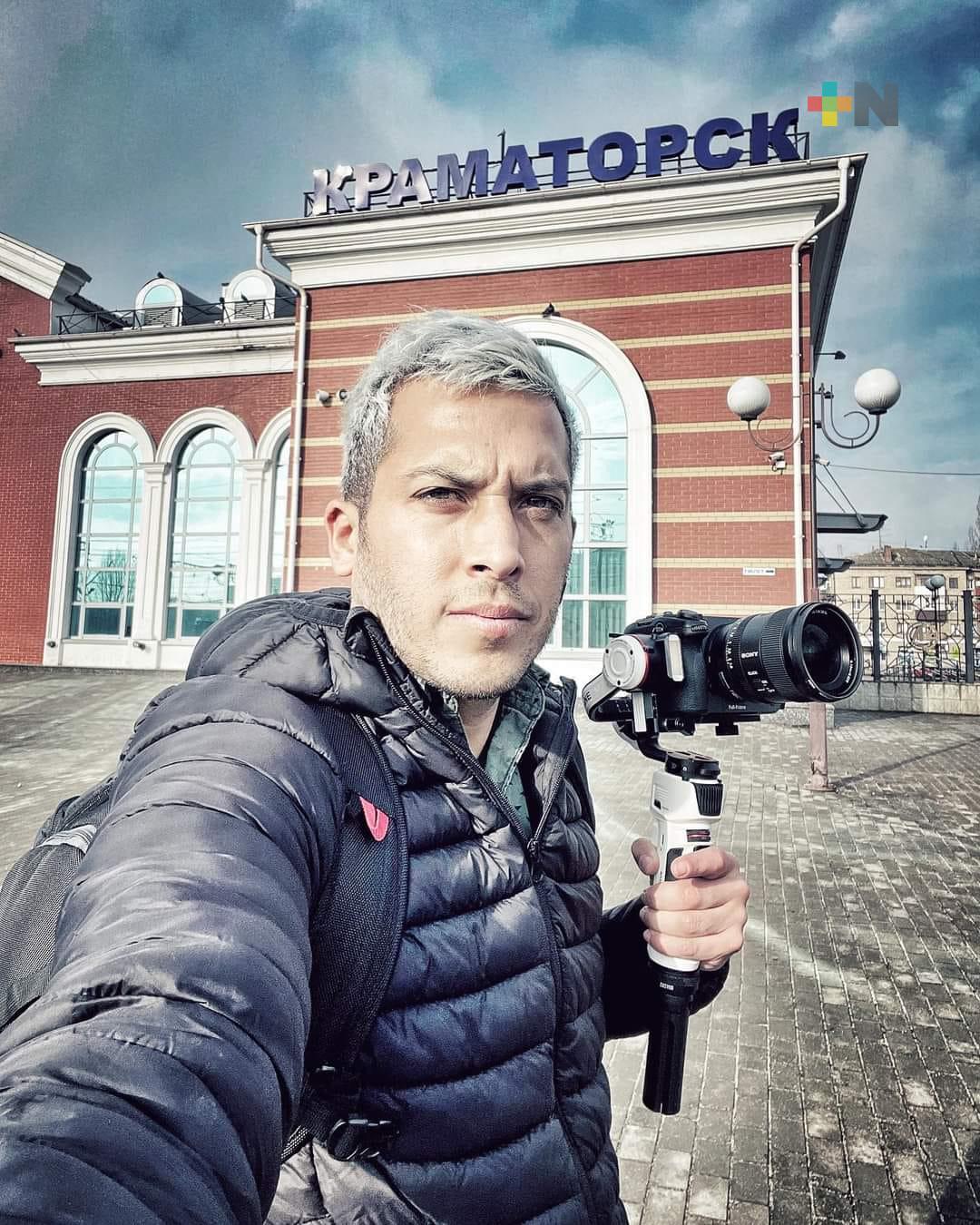 Youtuber de Coatzacoalcos está en Ucrania relatando el conflicto bélico