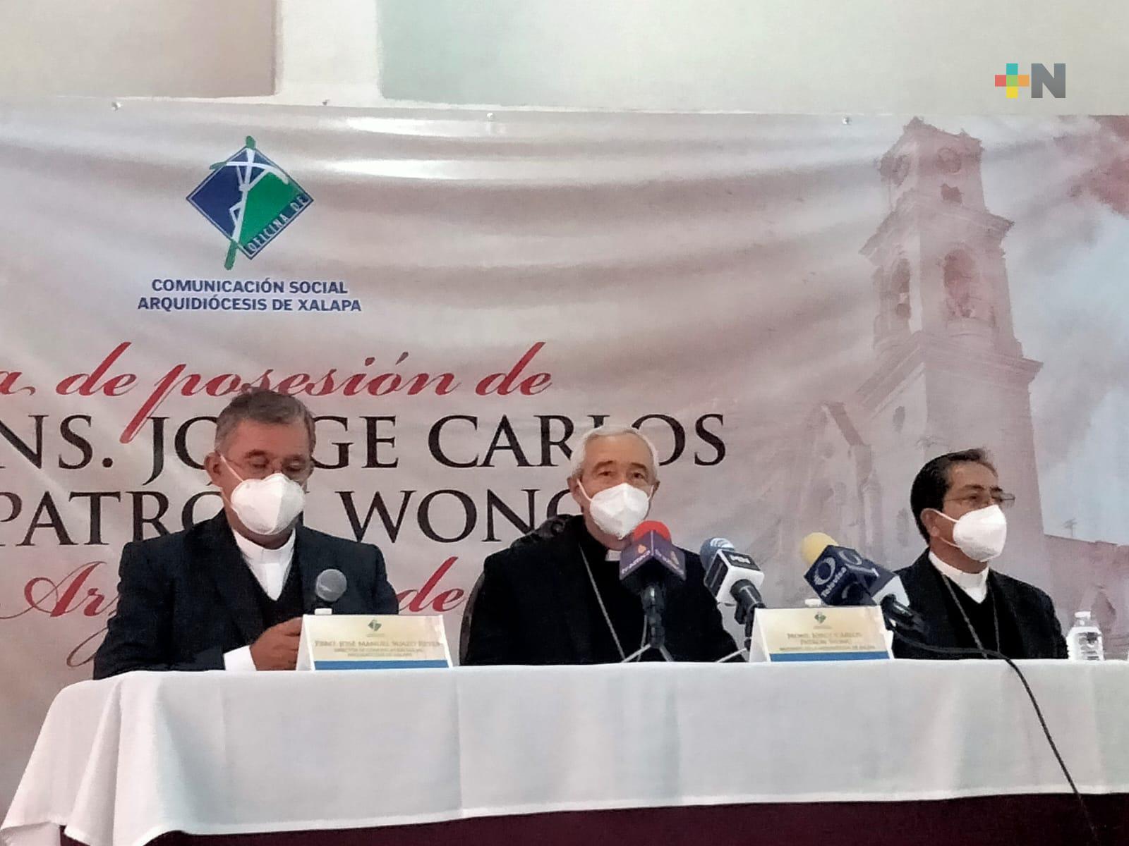 Arzobispo de Xalapa, Jorge Carlos Patrón,  abierto al diálogo con todos los sectores políticos y sociales