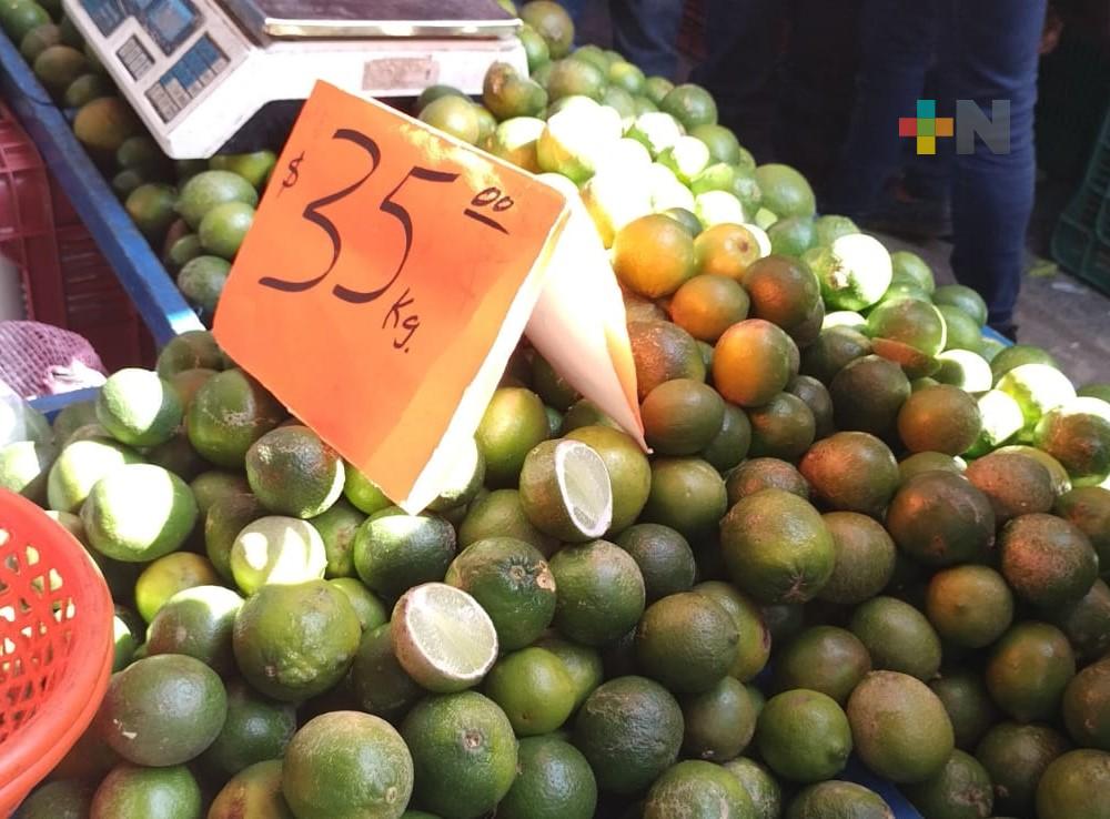 El precio del limón se mantiene al alza en Xalapa