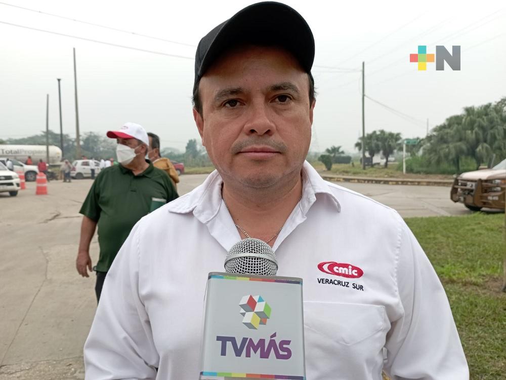 Nuevas obras generarán 15 mil empleos en zona sur de Veracruz: CMIC