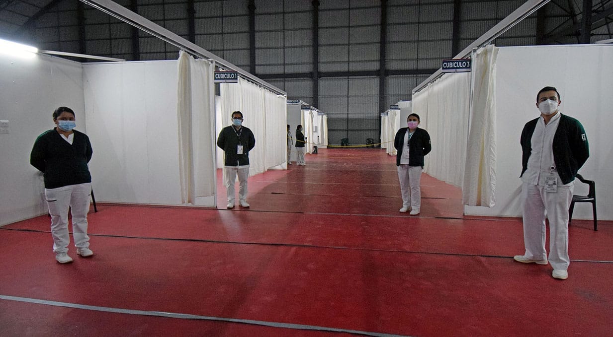 Inició labores el Módulo de Atención Respiratoria del IMSS, en el gimnasio Omega