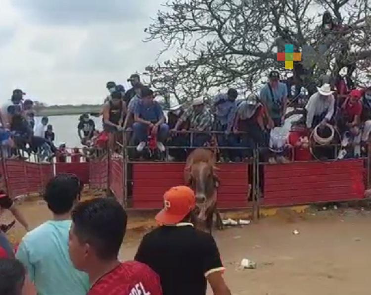 Saldo blanco en suelta de toros de La Candelaria en Tlacotalpan