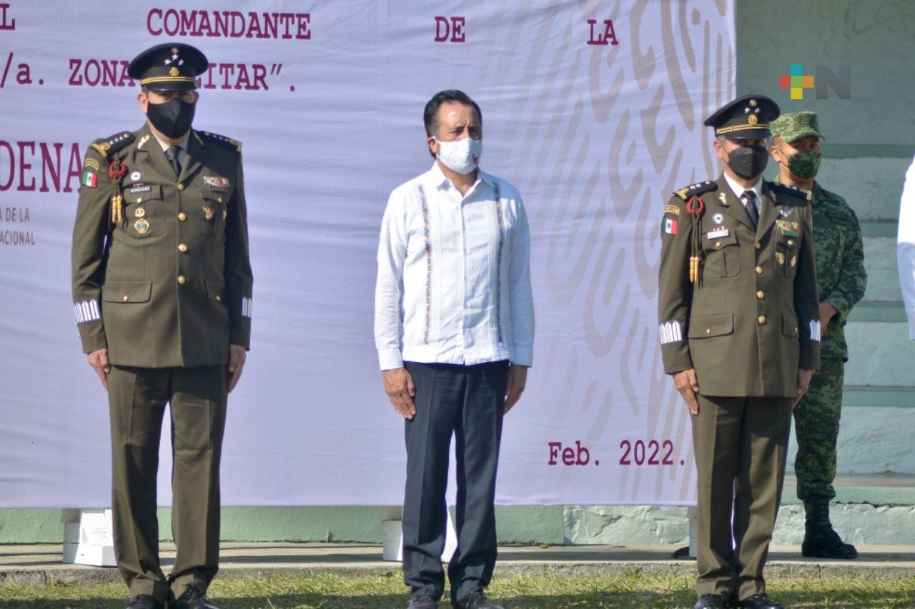 Asiste Gobernador a la toma de protesta del Comandante de la 19 Zona Militar, en Tuxpan