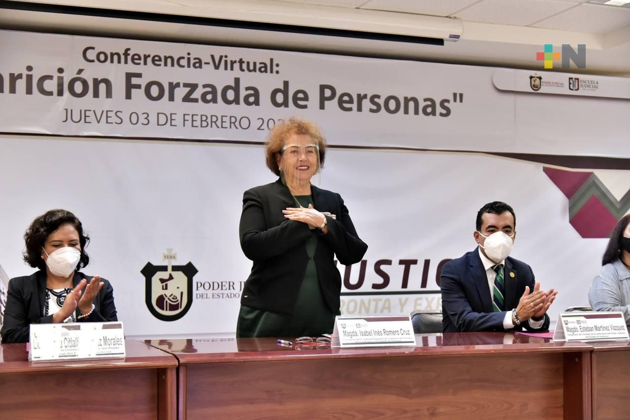 Poder Judicial del Estado instruye a personal sobre atención en desaparición forzada