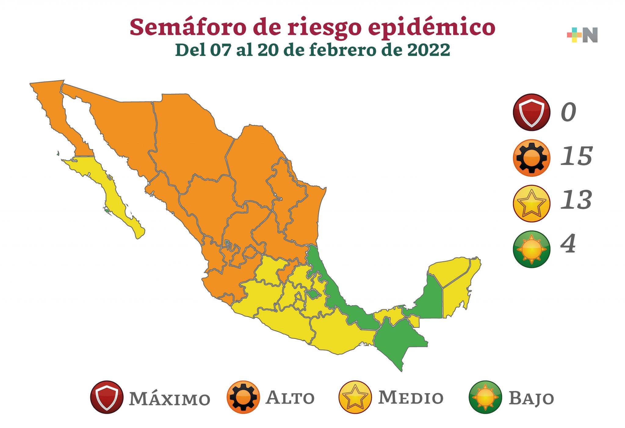 Se mantiene Veracruz en verde dentro del semáforo de epidemiológico nacional