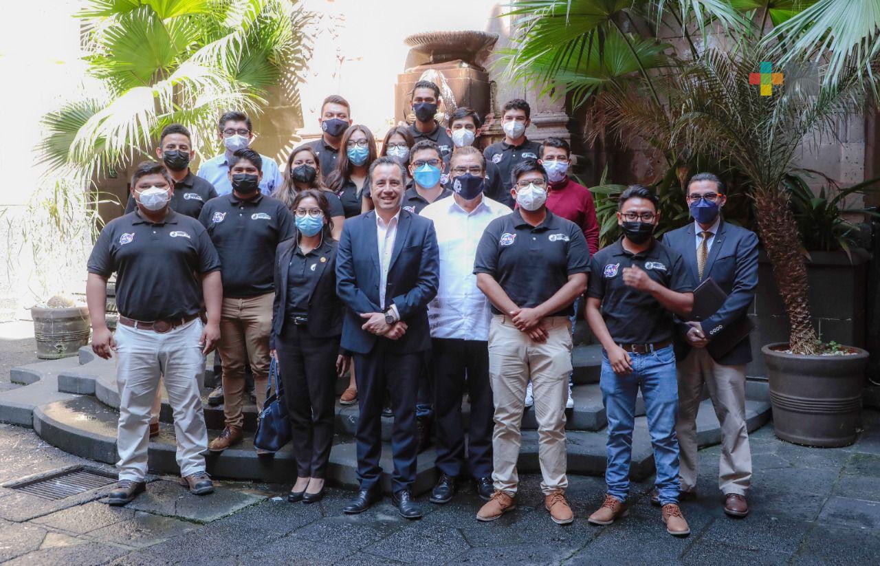 Apoyará el Gobernador a equipo del Tecnológico de Veracruz que competirá en la NASA