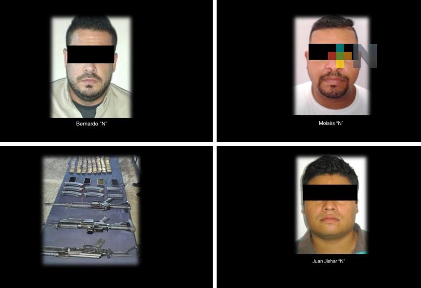 Caen tres con armas largas y cartuchos útiles, en Coatzintla