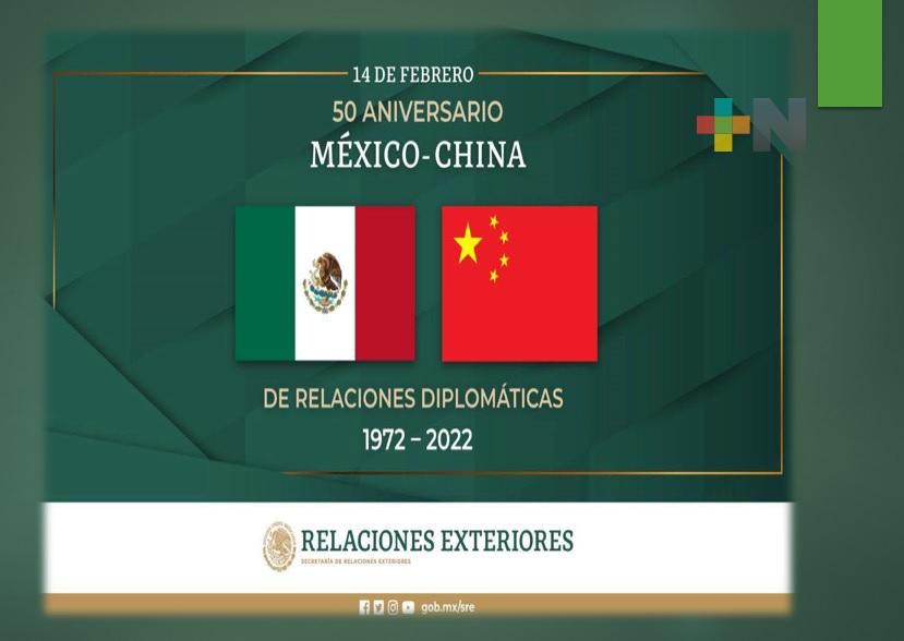 México y China conmemoran 50 años de relaciones diplomáticas: SRE