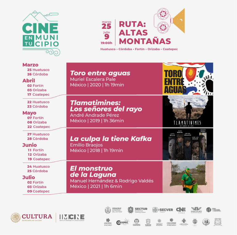 Presentan programa Cine en tu Municipio, ruta Altas Montaña