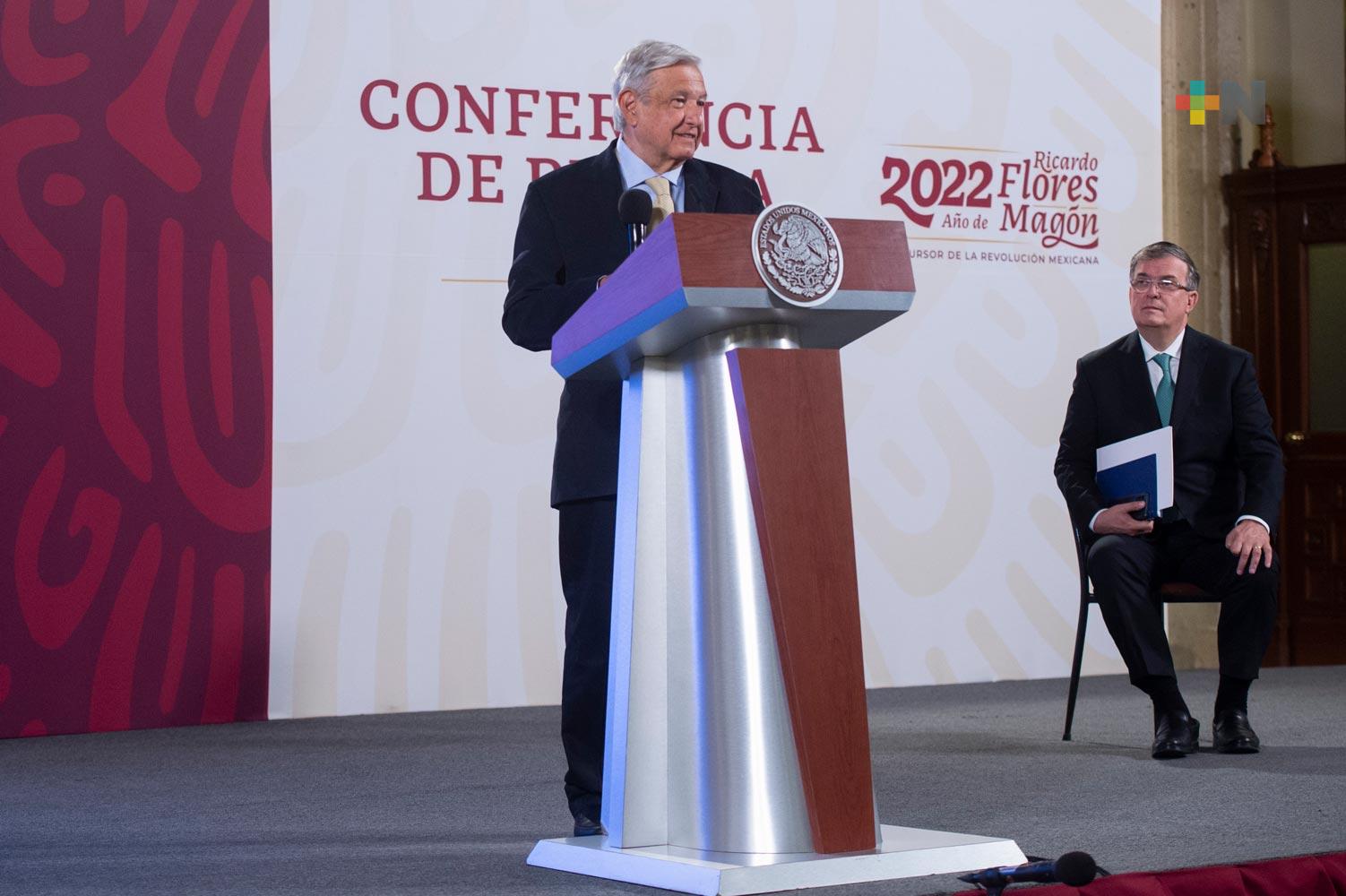 «Somos pacifistas», reafirma el presidente Andrés Manuel López Obrador