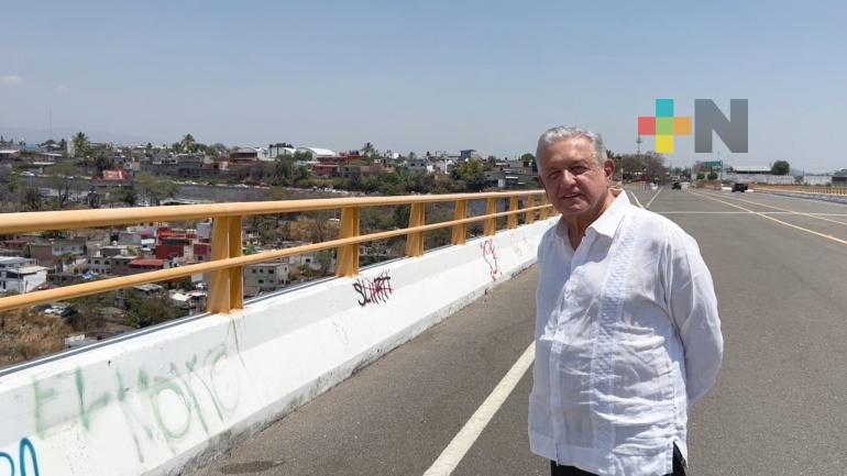Presidente anuncia conclusión y rehabilitación de puente vehicular en Morelos