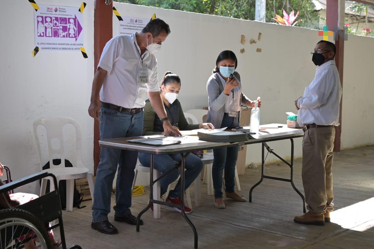 Sin contratiempos la jornada electoral en Chiconamel