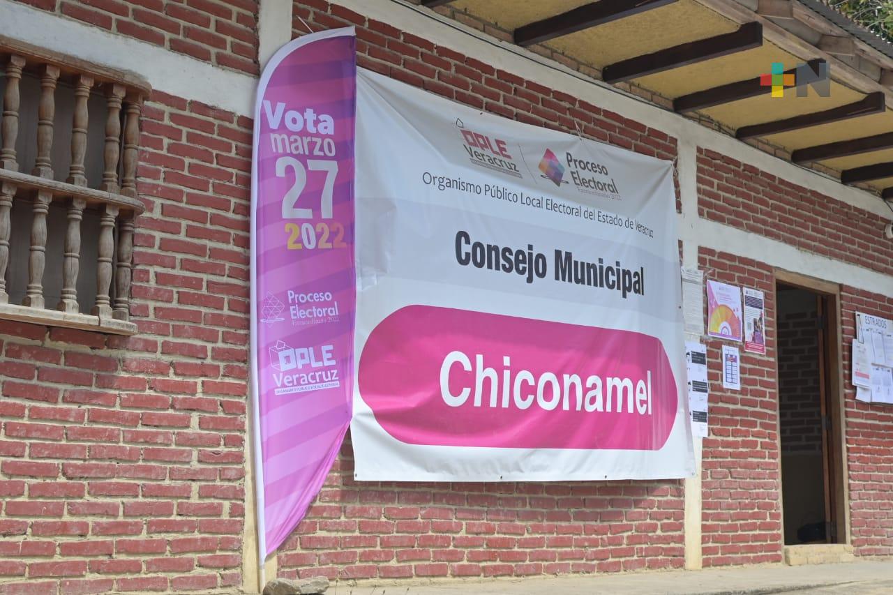 En Chiconamel, OPLE prepara las elecciones extraordinarias