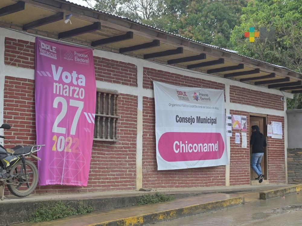 En municipio de Chiconamel, candidatos iniciaron campañas para elecciones extraordinarias