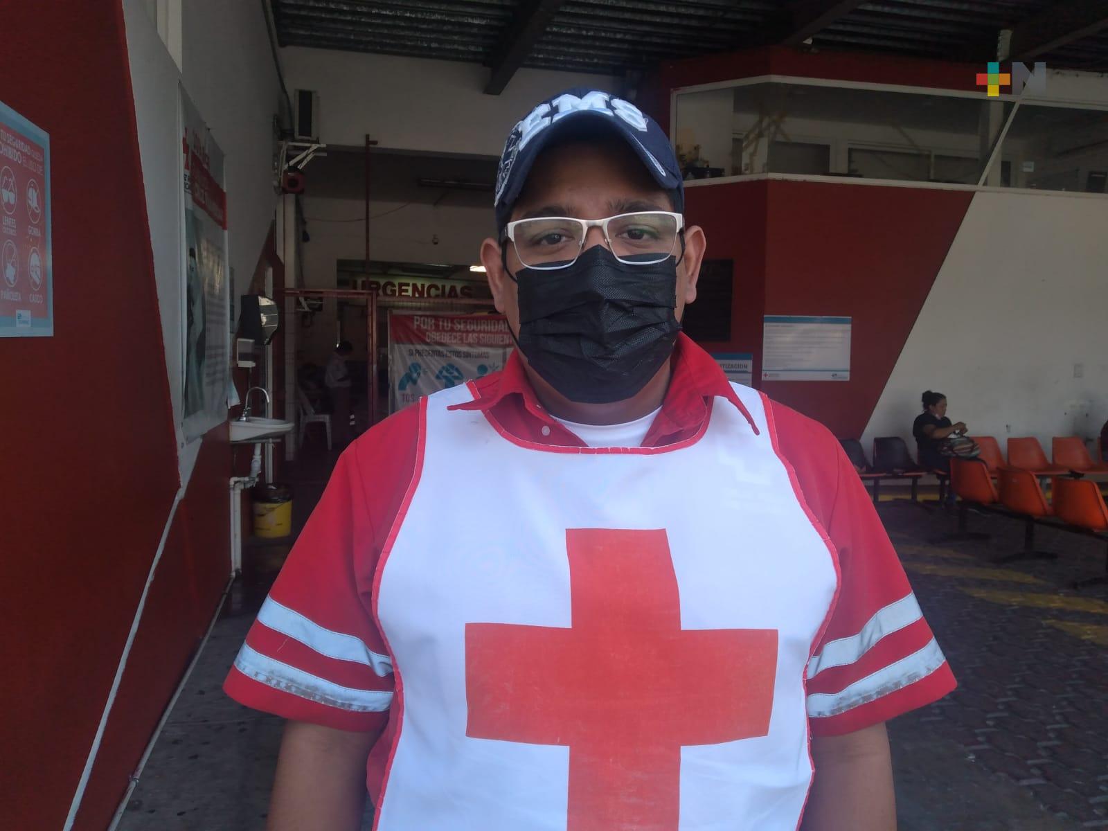 Sin realizar traslados de Covid en esta última semana en Veracruz-Boca del Río: Cruz Roja