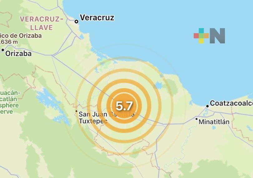 Sismo registrado en Veracruz se percibió en 7 estados: SkyAlertMX