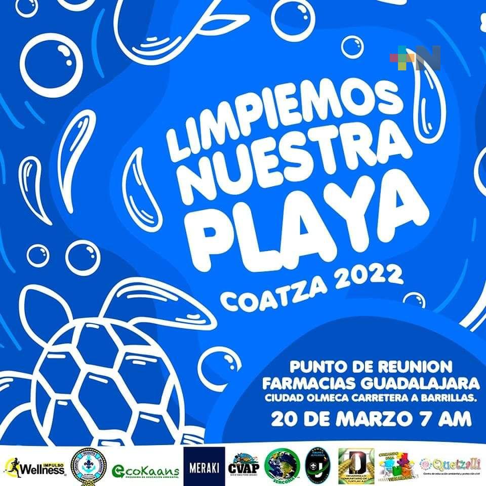 Voluntarios acudirán a limpiar playas de Coatza; intentan evitar muerte de animales marinos